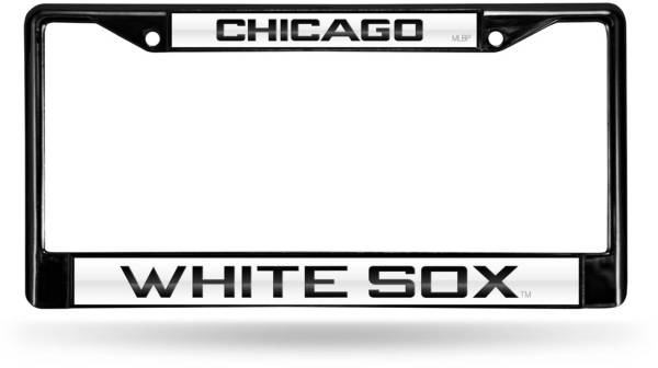 Rico Chicago White Sox Black Laser Chrome License Plate Frame