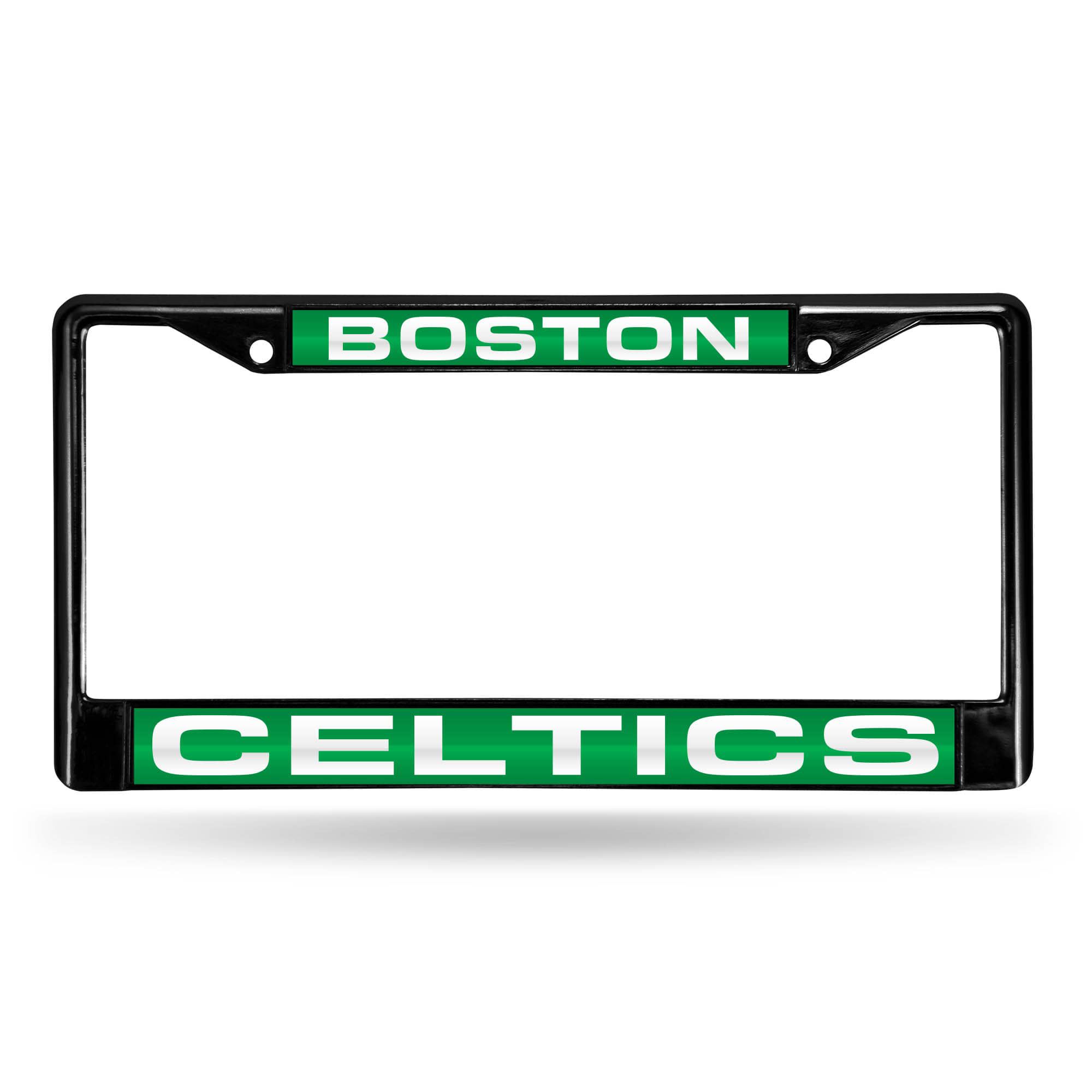 Rico Boston Celtics Black Laser Chrome License Plate Frame