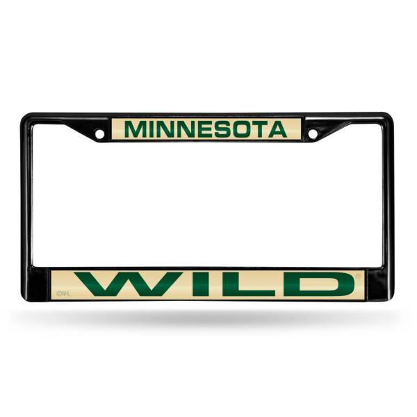 Rico Minnesota Wild Black Laser Chrome License Plate Frame product image