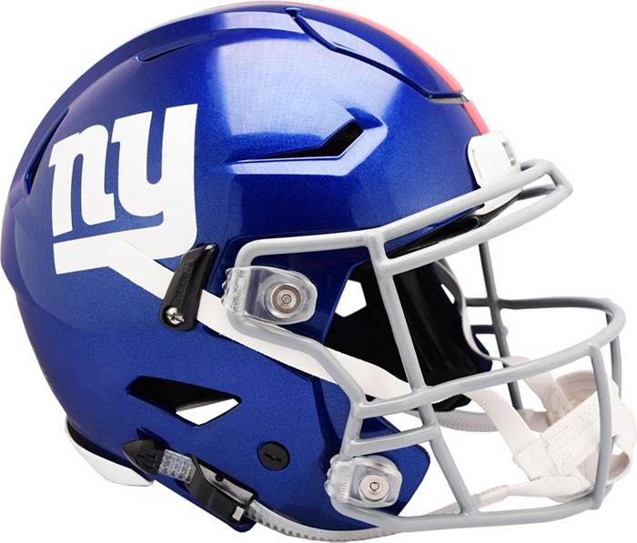 New York Giants Full Size Riddell Football Helmet adorned with