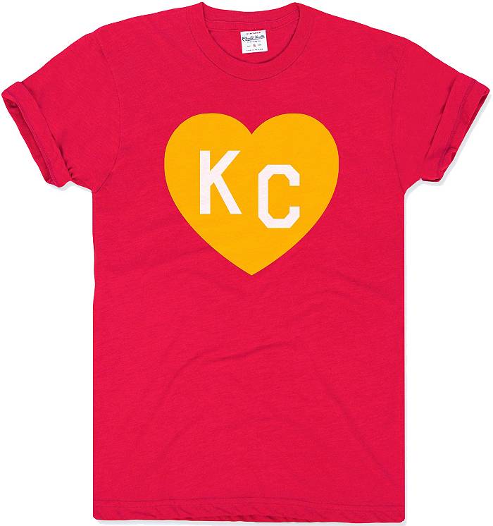 Charlie Hustle Blue Graphic Kansas City Royals Cotton T-shirt Adult Size L