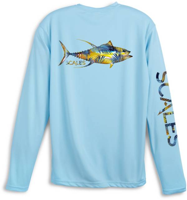 Scales Gear Men's Tropical Tuna Performance Long Sleeve Shirt
