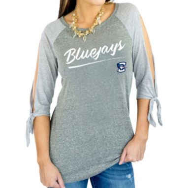 sorry, Gameday Couture Women's Creighton Bluejays Grey Tie ¾ Sleeve Raglan Shirt is currently out of stock