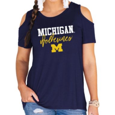 sorry, Gameday Couture Women's Michigan Wolverines Blue Cold Shoulder T-Shirt is currently out of stock