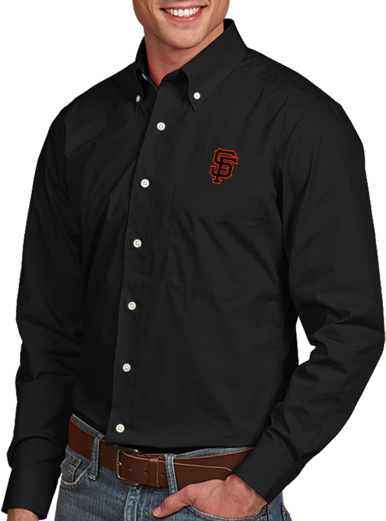 san francisco giants button up shirt