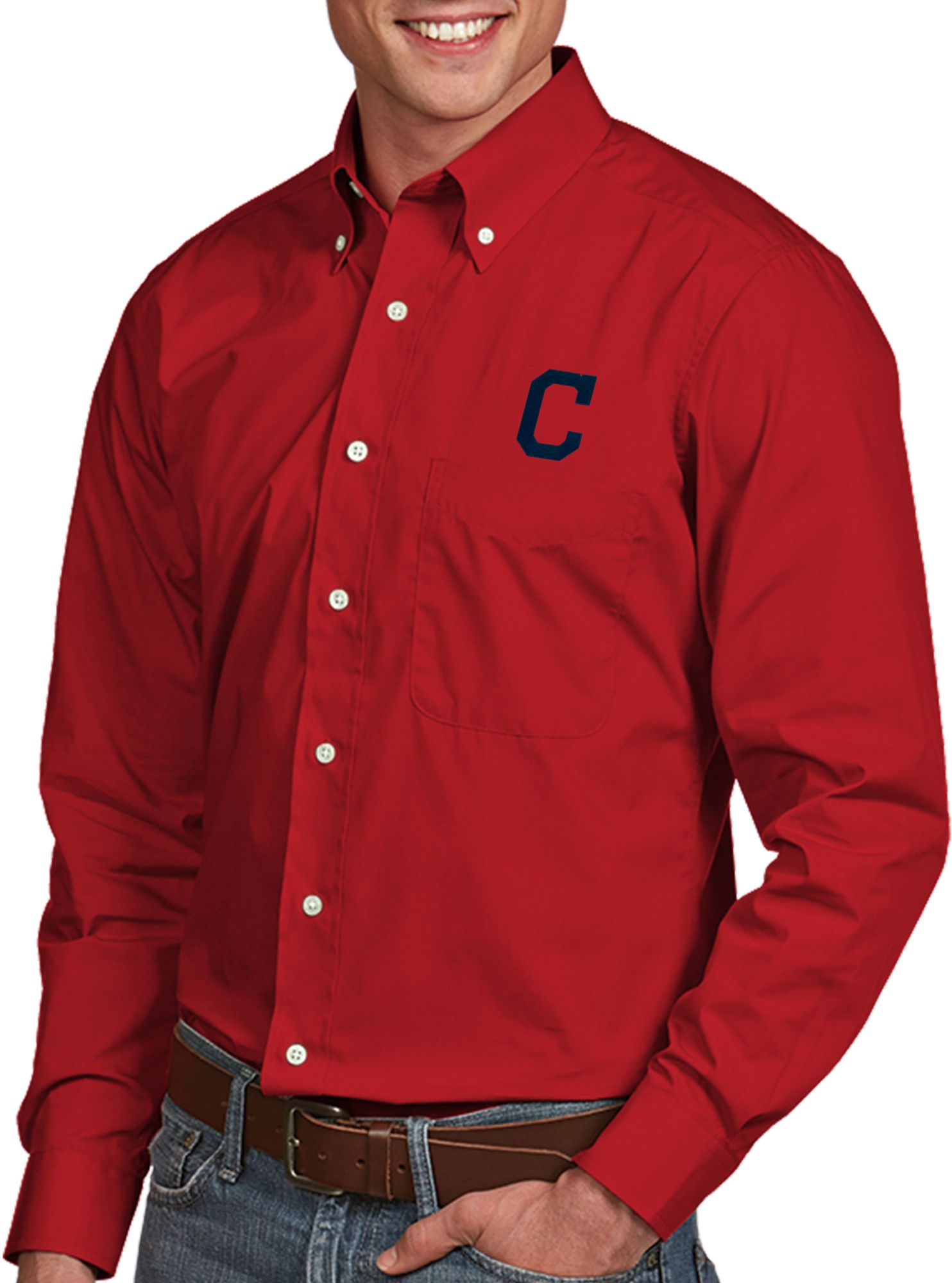cleveland indians button down shirt