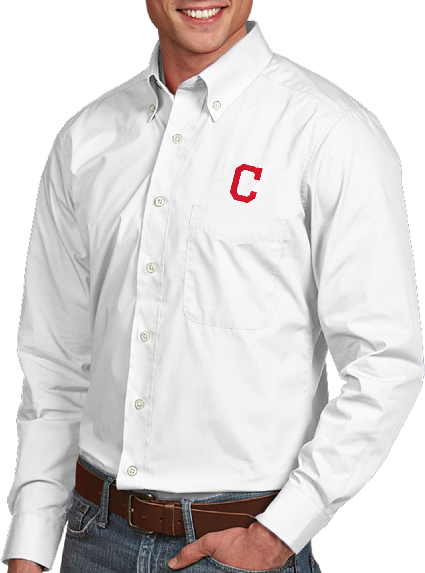 cleveland indians button down shirt