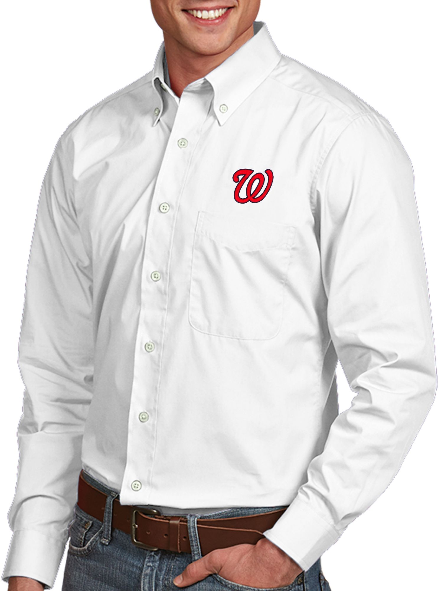 washington nationals button up shirt