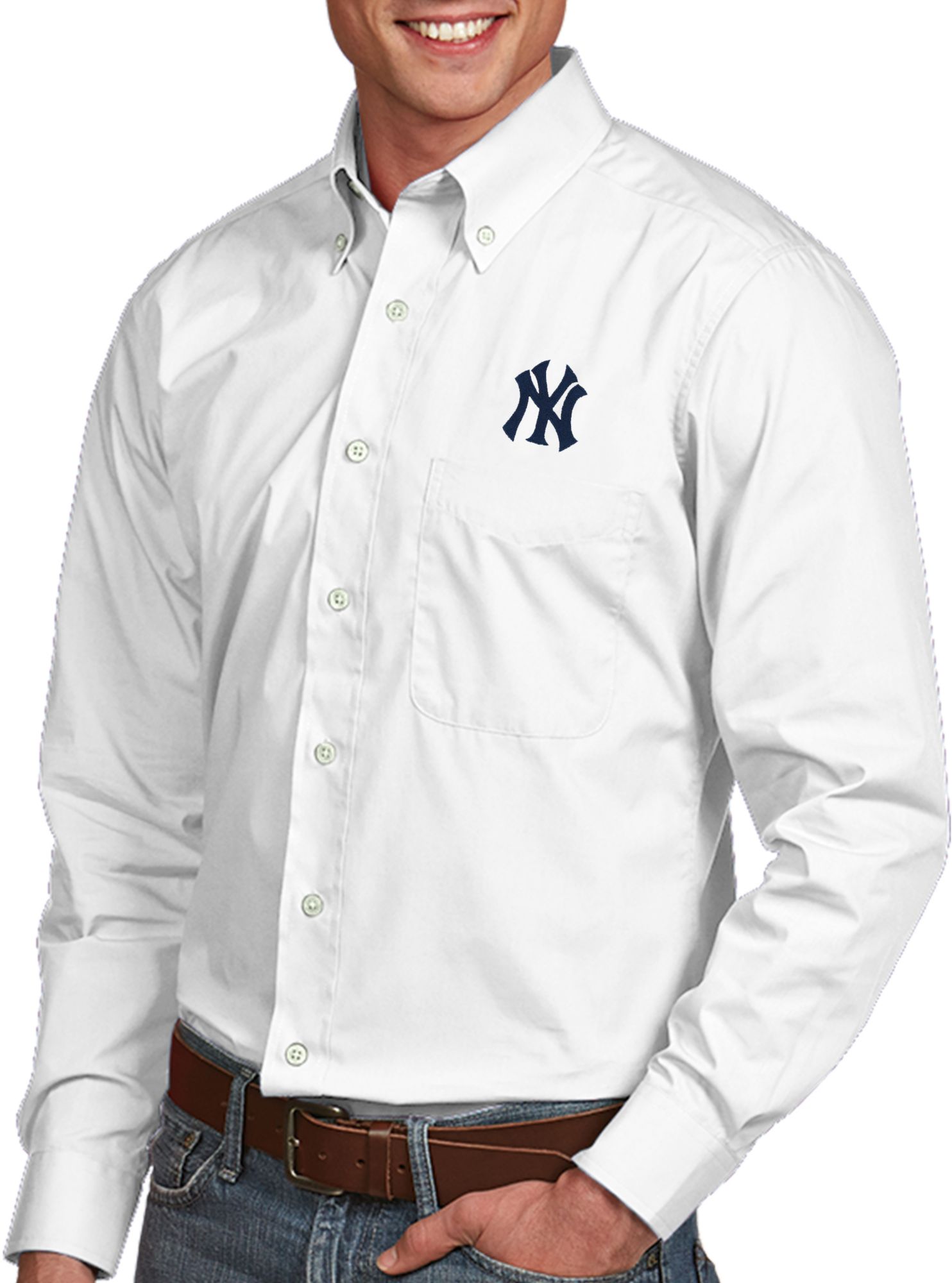 yankees button up shirt