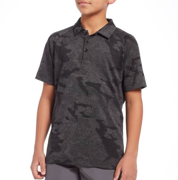 Slazenger Boys' Camo Jacquard Golf Polo