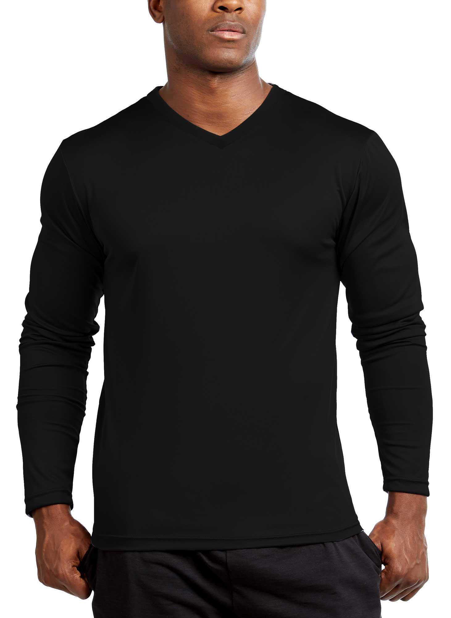 mens long sleeve v neck t shirts