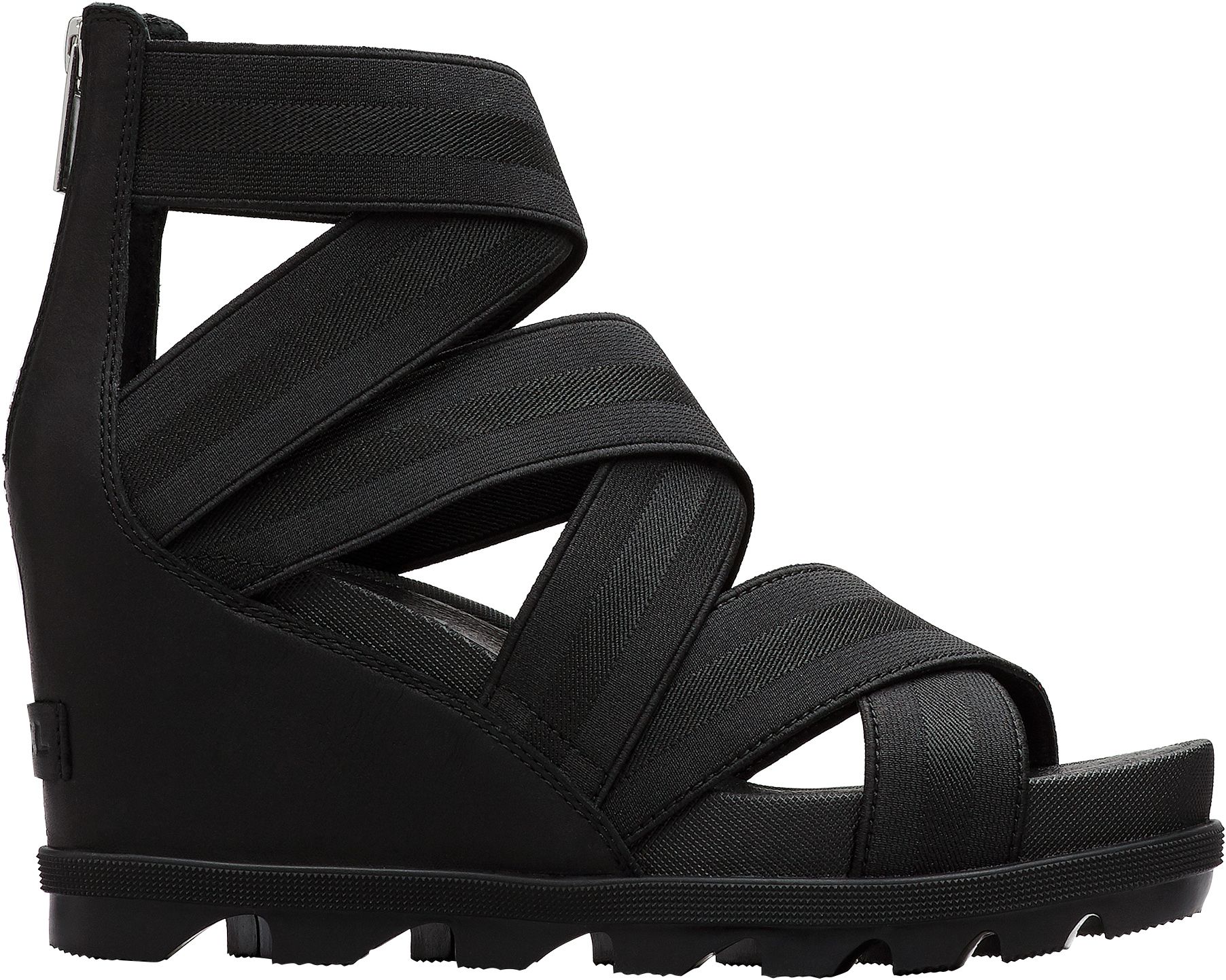 sorel black sandals