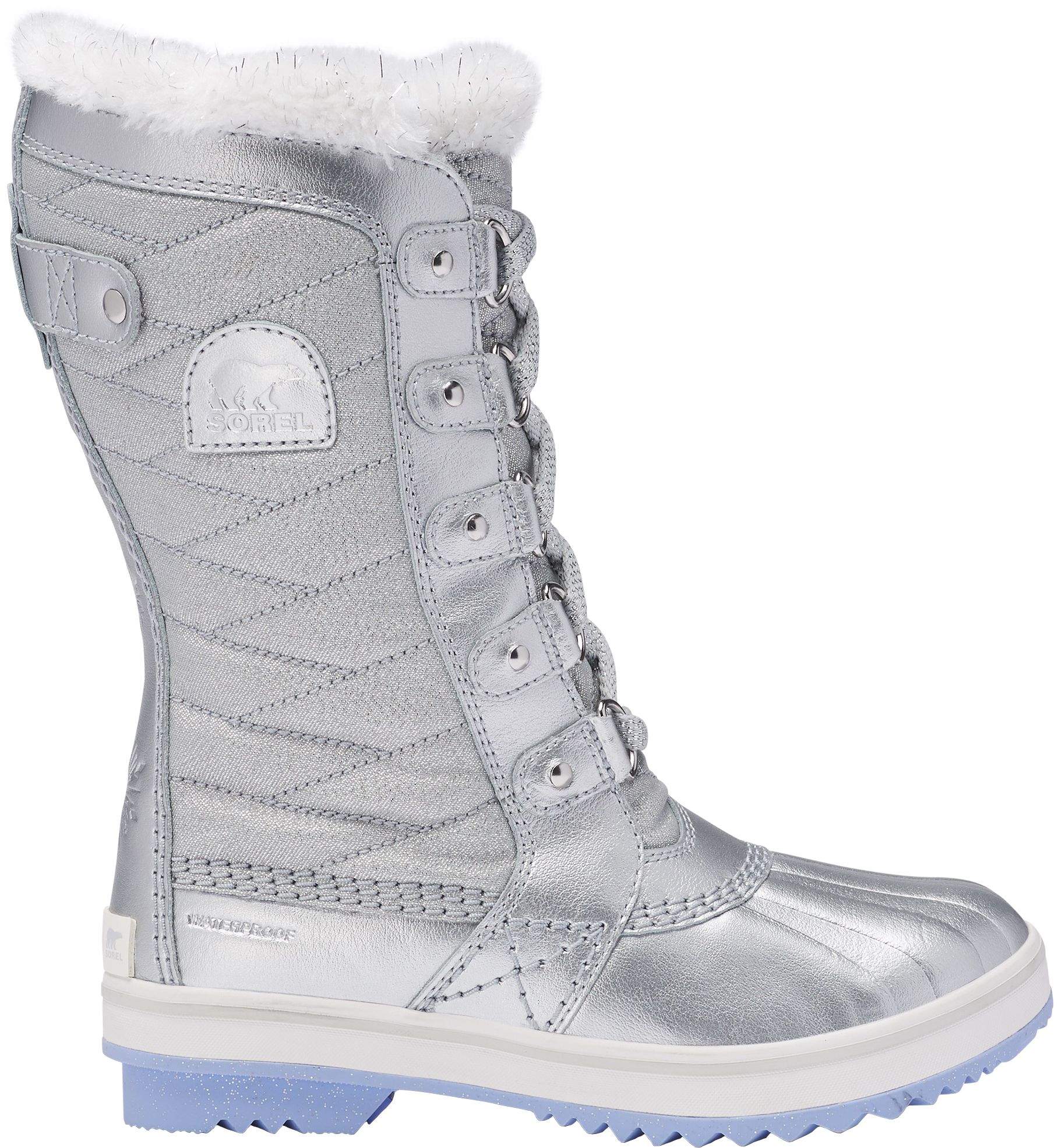 silver winter boots