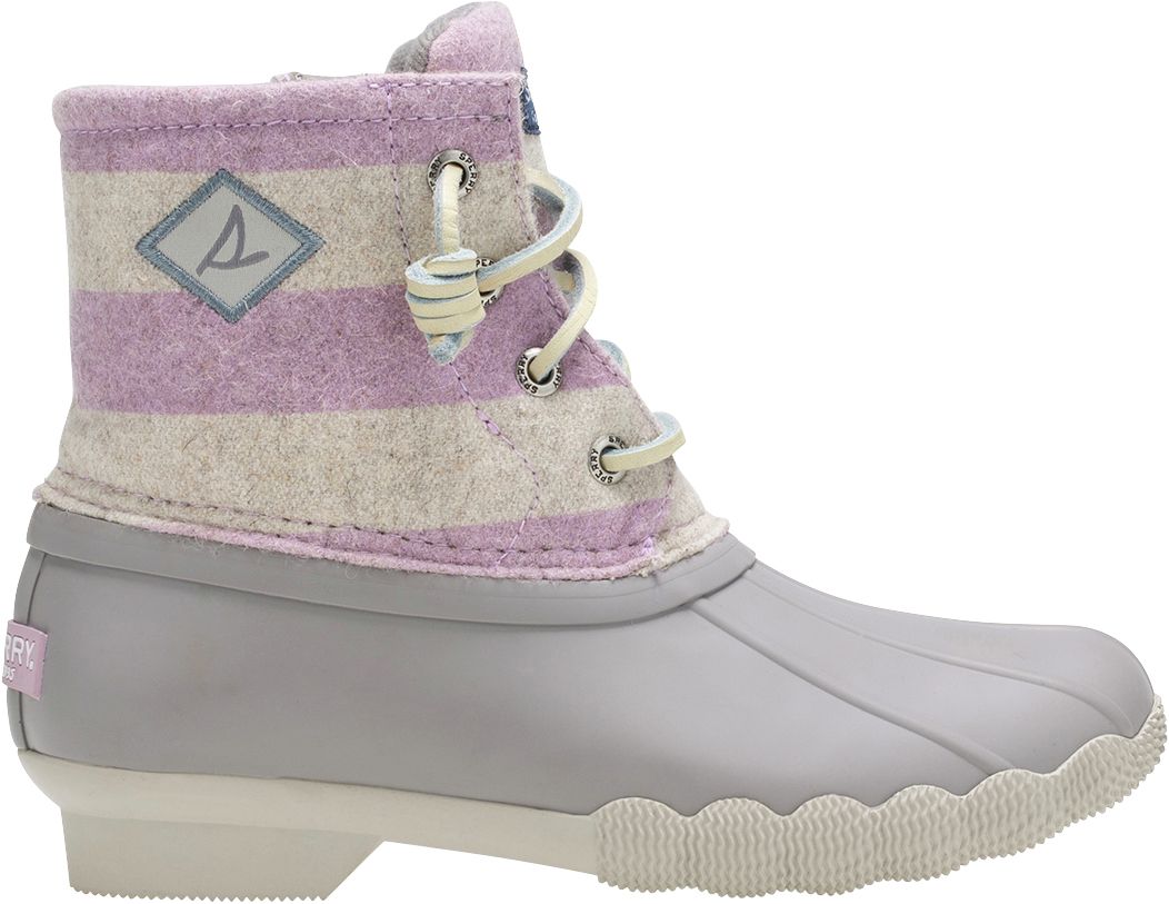 sperry duck boots pink and grey