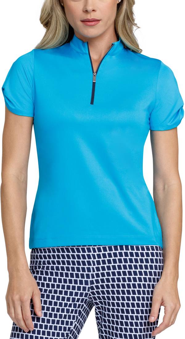 Download Tail Women's Mini Mock Neck Twist Short Sleeve Golf Polo ...