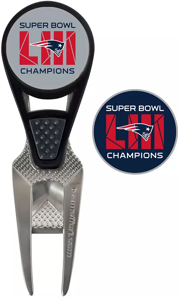 Team Effort Super Bowl LIII Champions New England Patriots CVX Divot Tool and Ball Marker Set