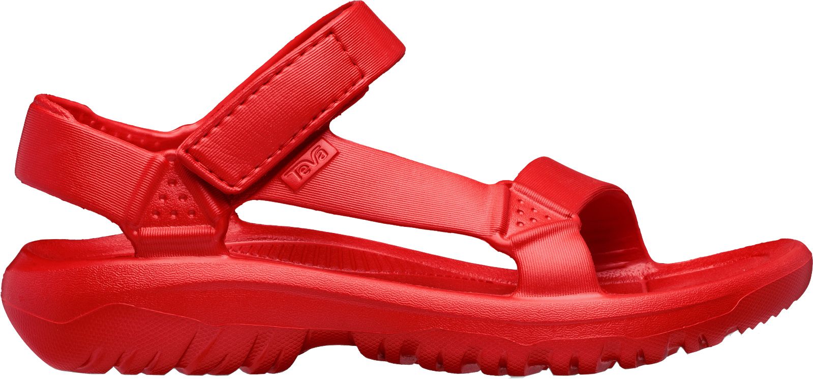 red teva sandals