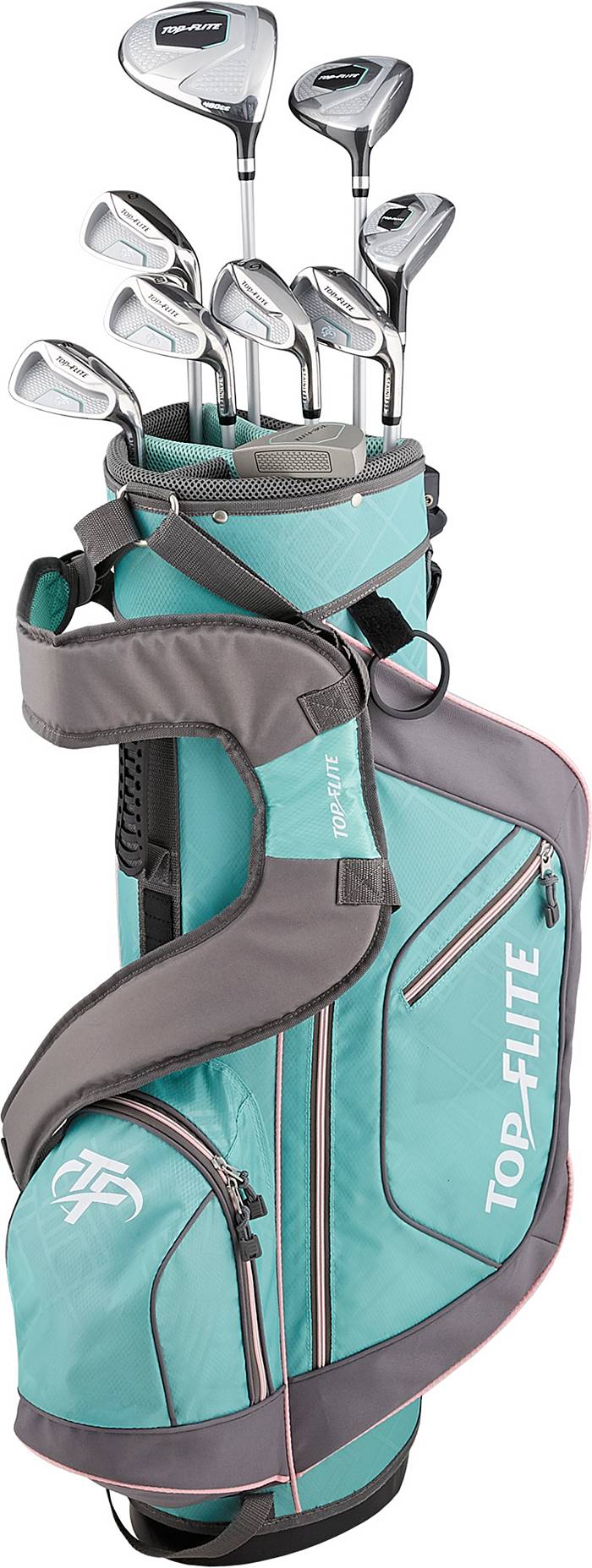 Top Flite Green Gamer X Golf Bag And Clubs READ