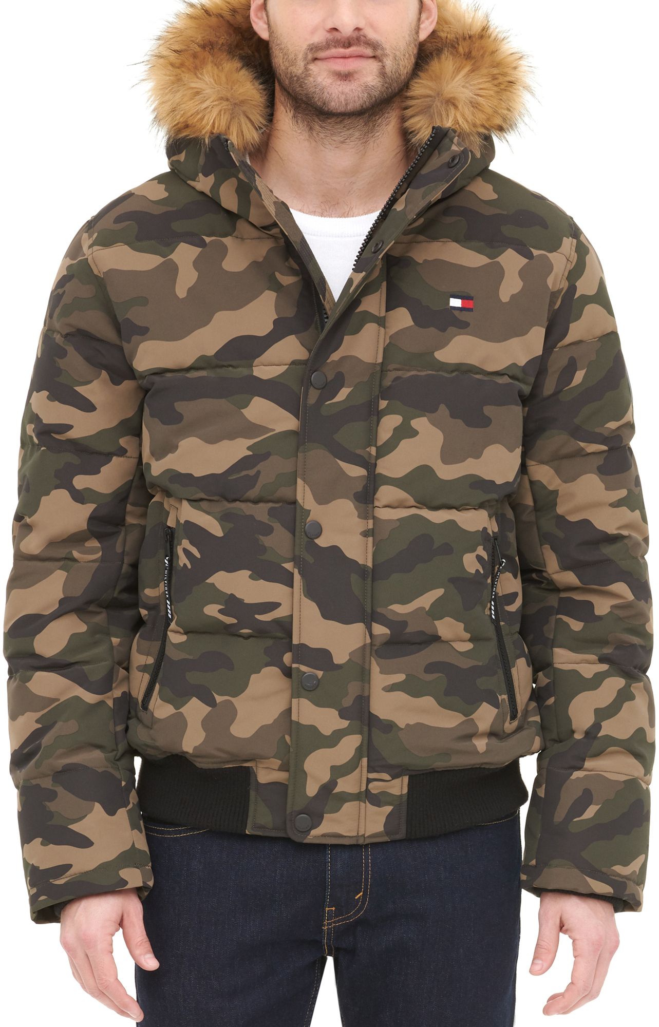 Quilted Snorkel Bomber Jacket 