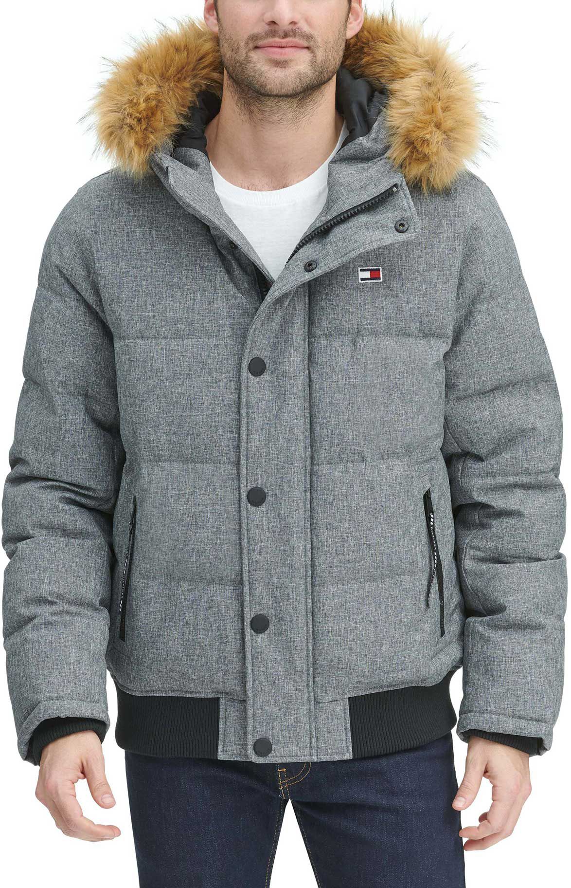 tommy hilfiger men's short snorkel coat