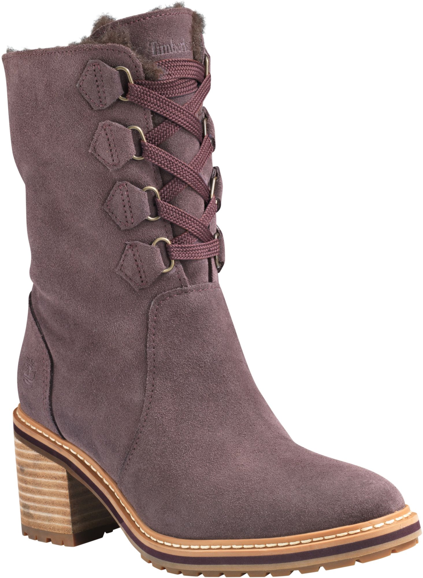 timberland purple womens boots