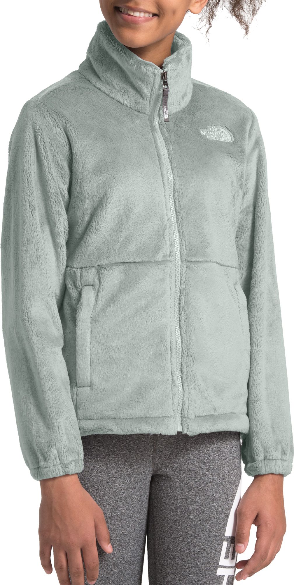 girls grey north face jacket