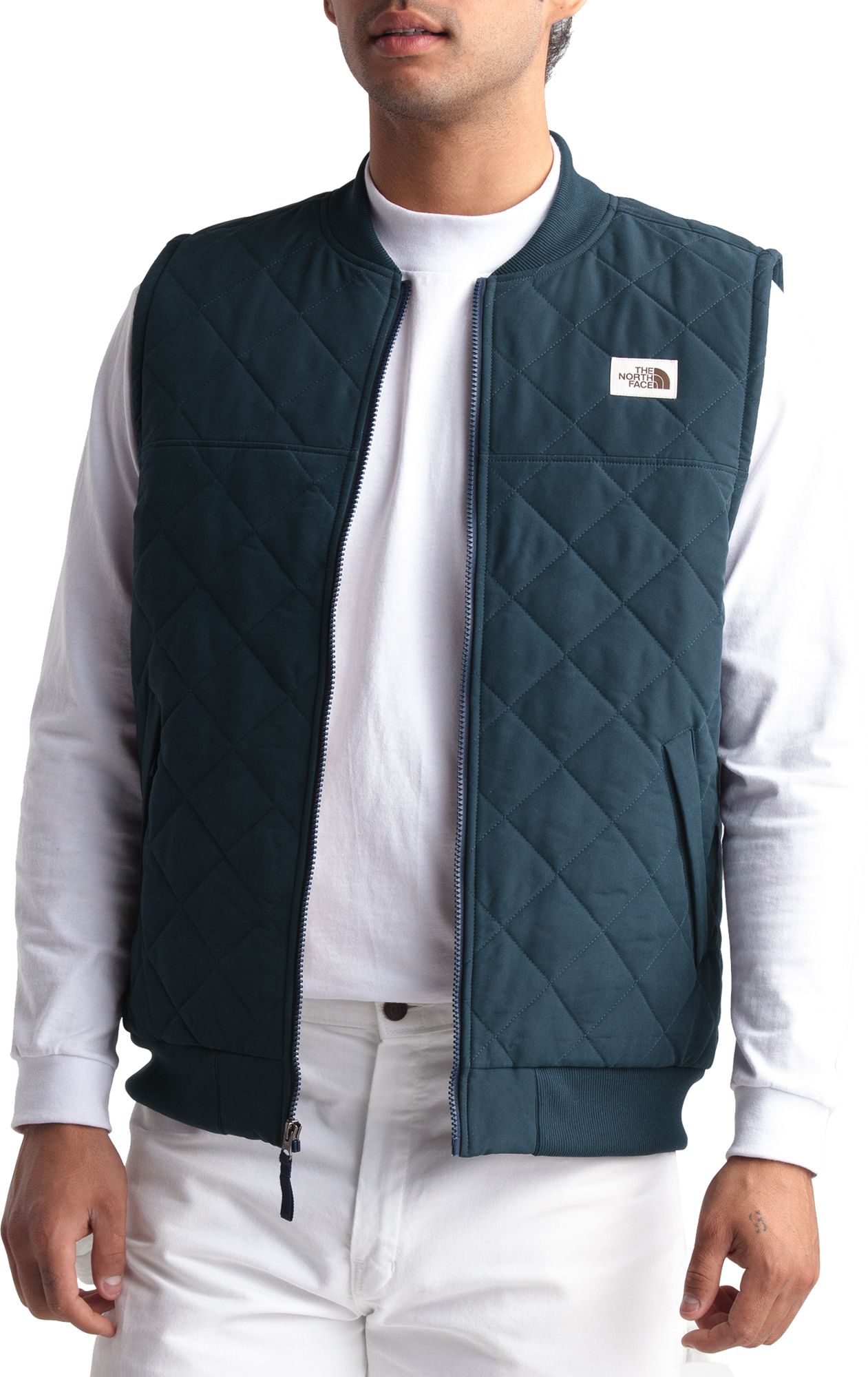 north face navy vest