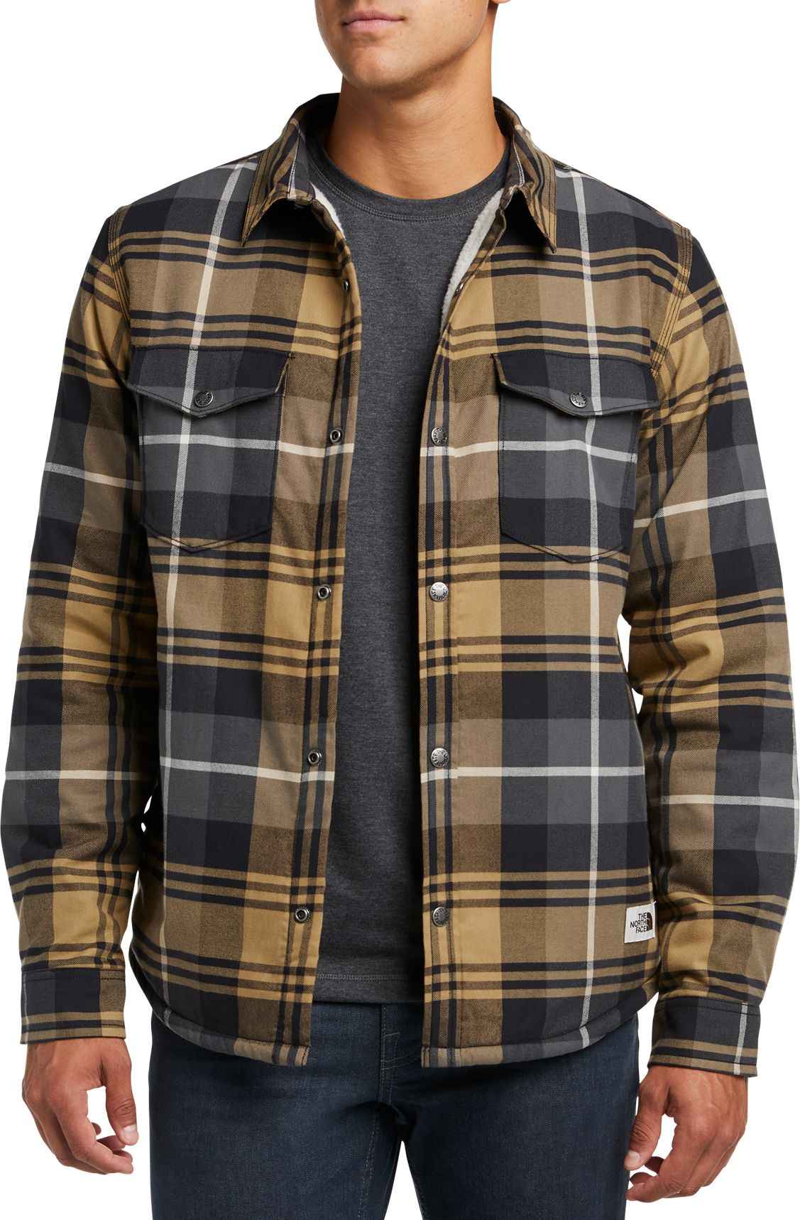 north face flannel hoodie