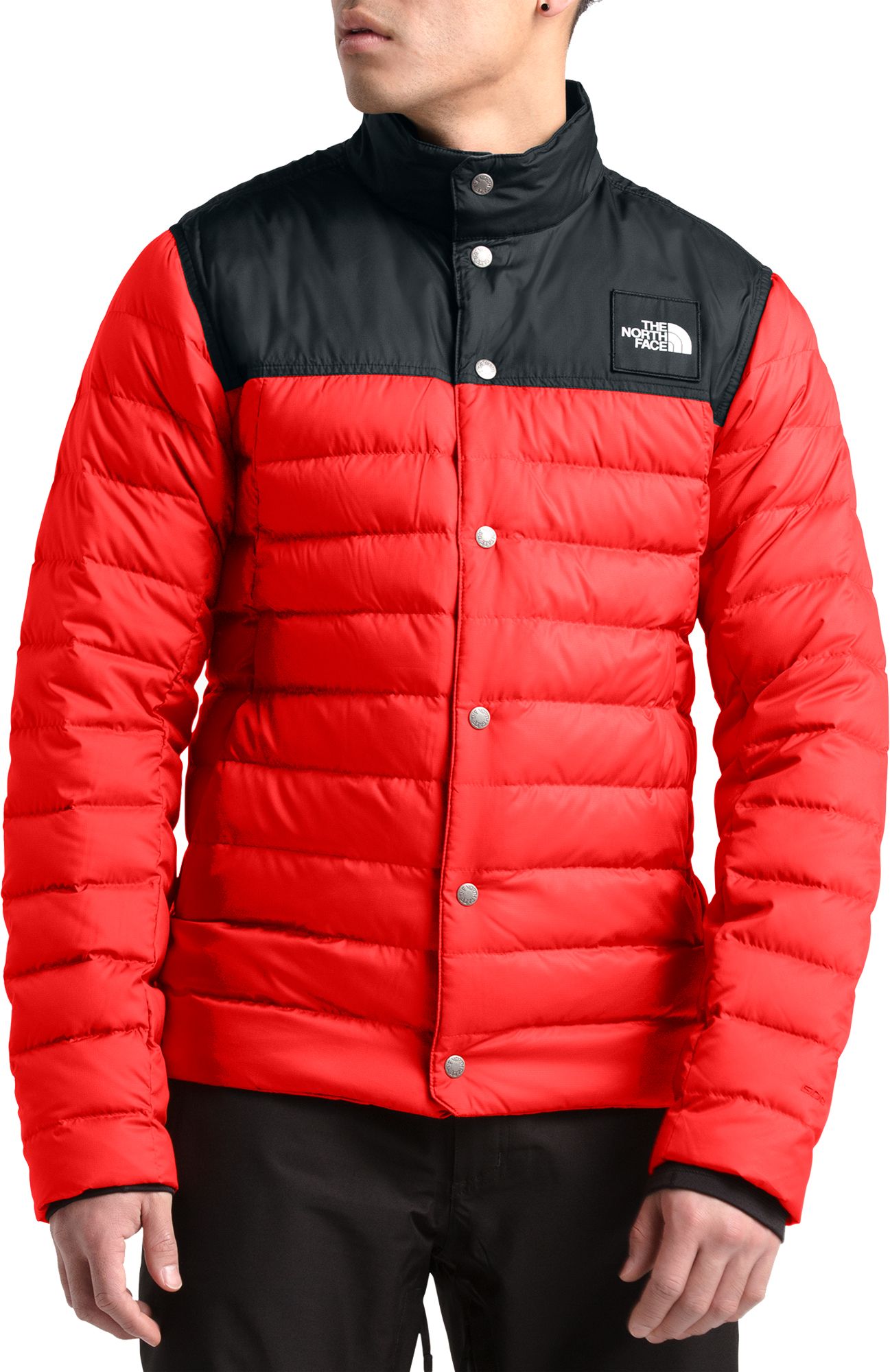 north face mid length down jacket