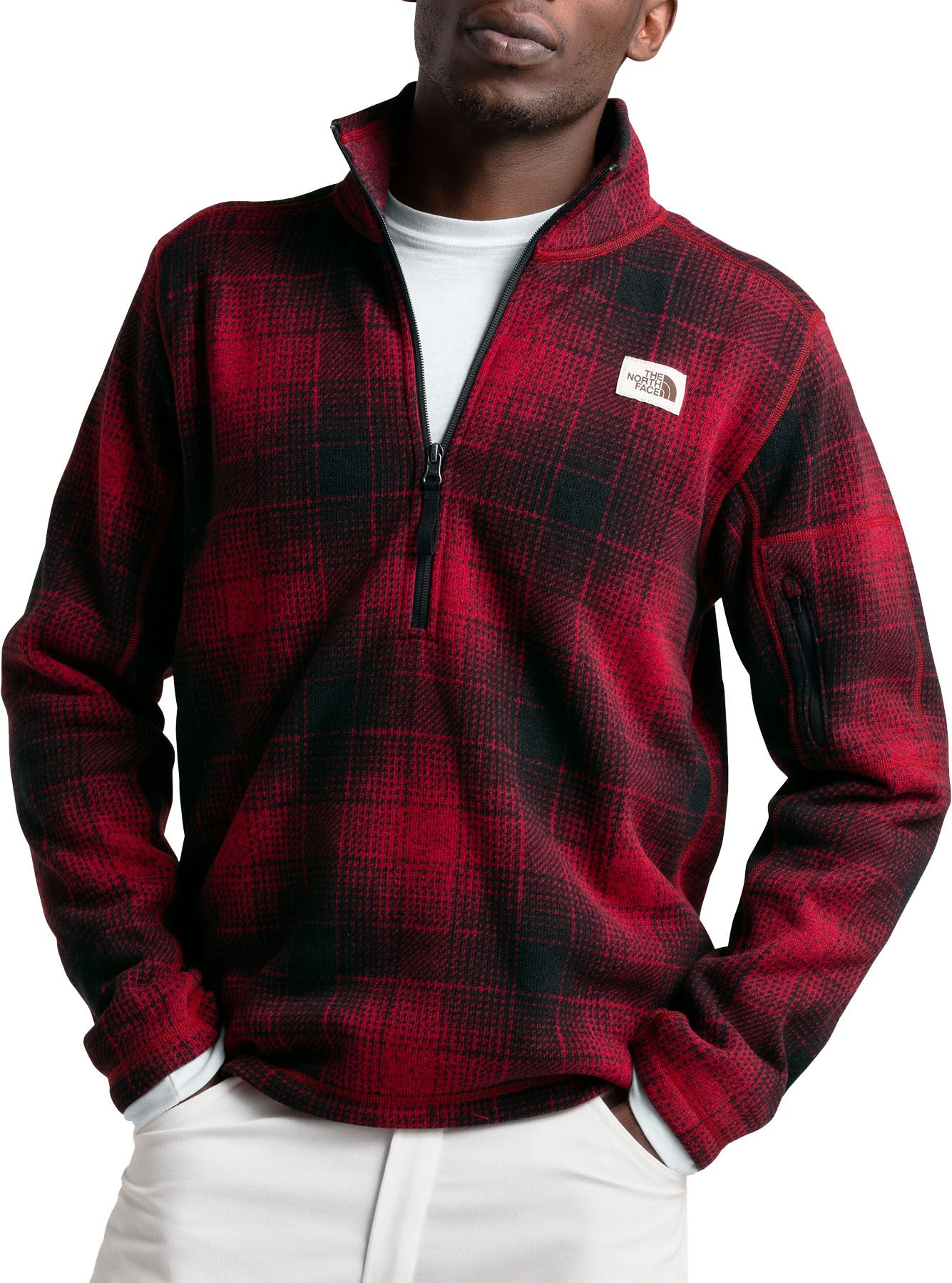 plaid quarter zip pullover