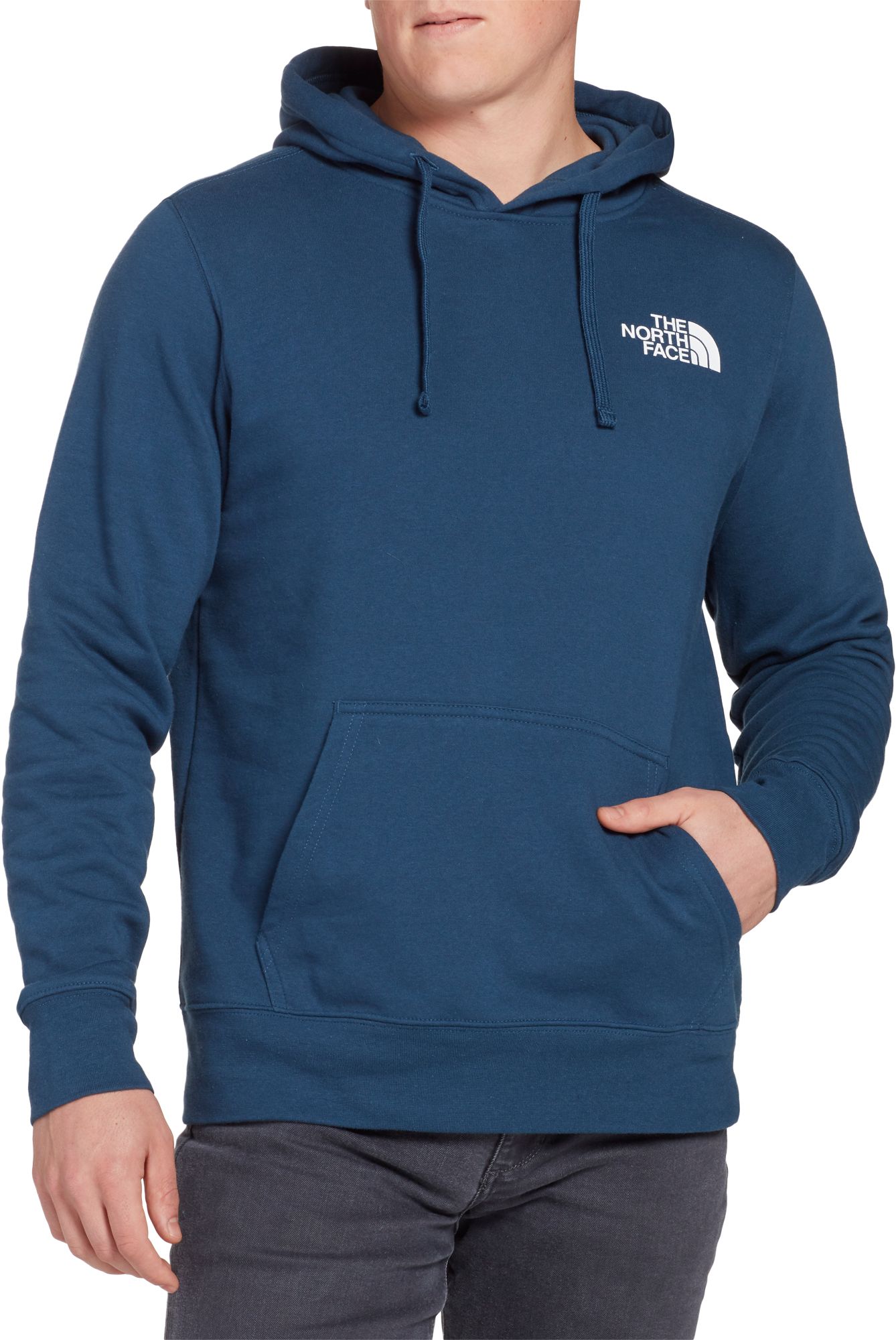 the north face men's red box pullover hoodie