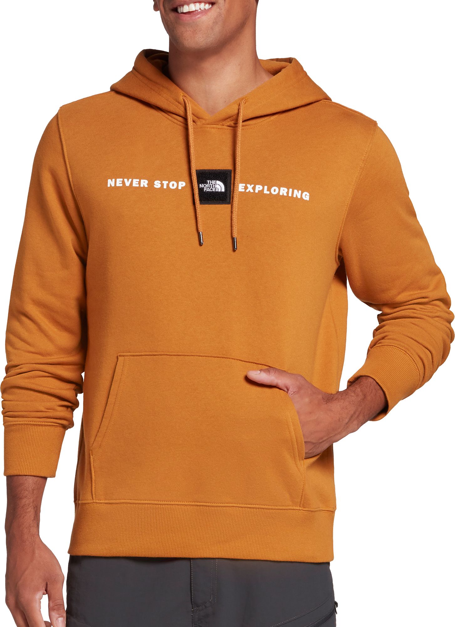 tan north face hoodie