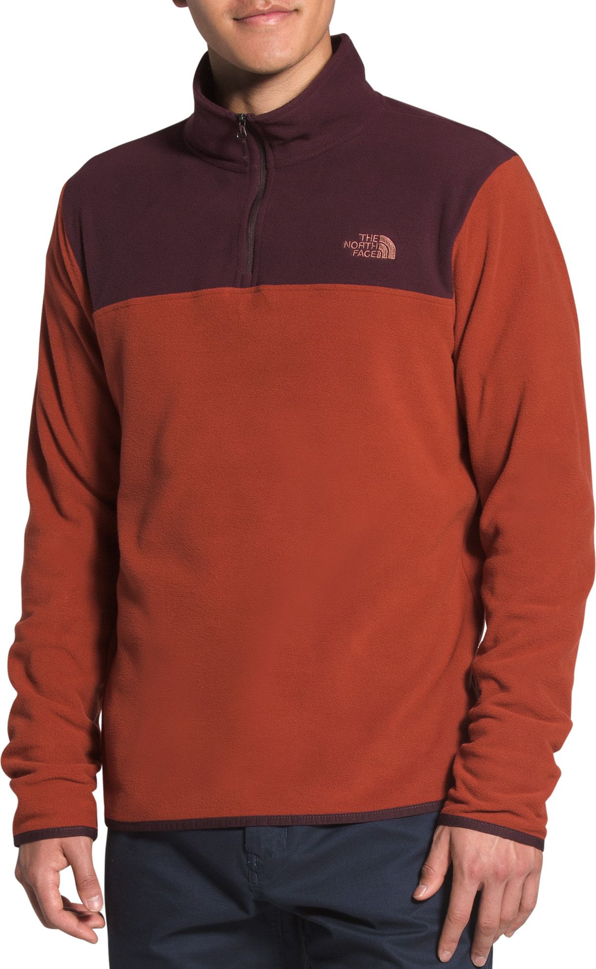 north face three quarter zip