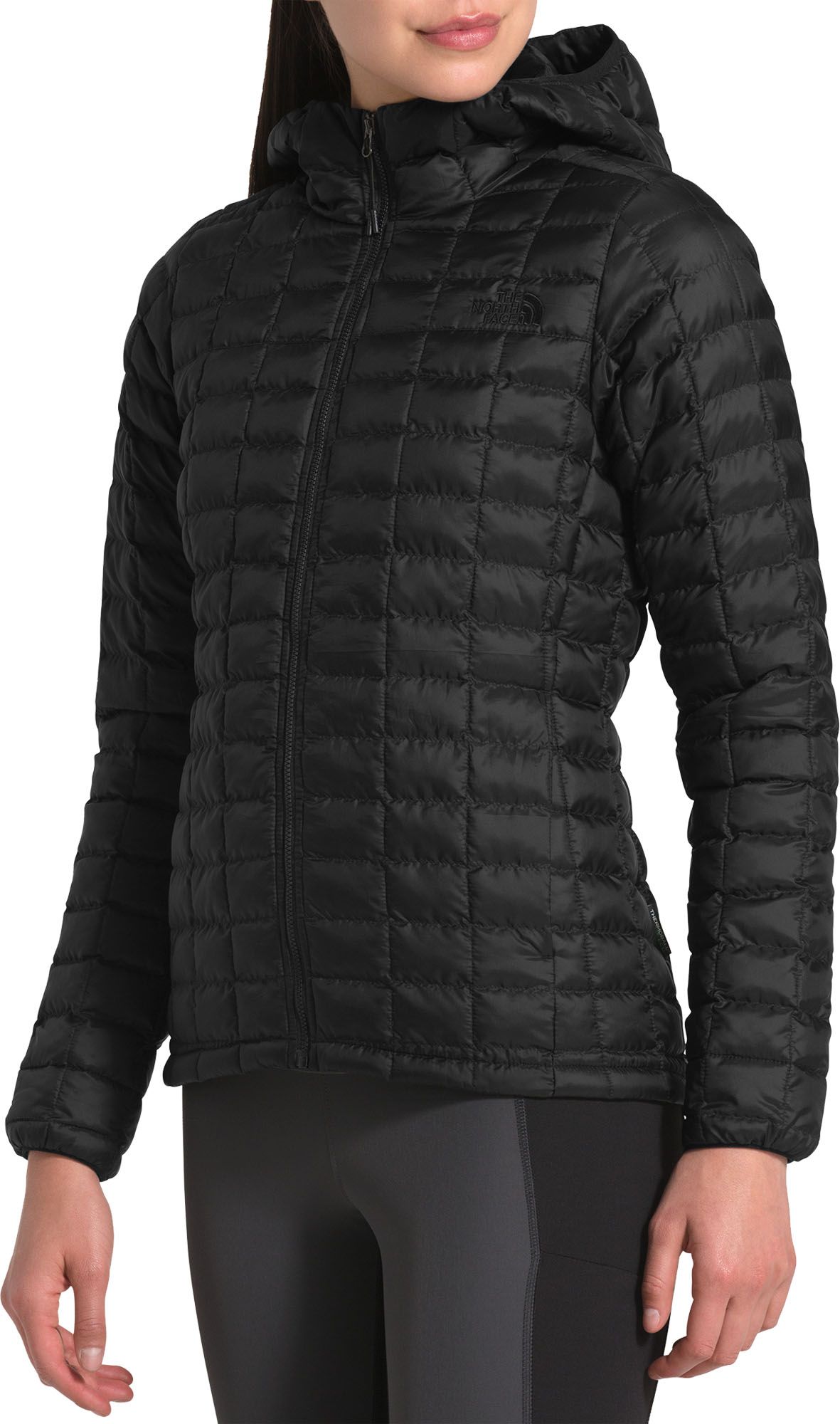 north face women's thermoball long jacket