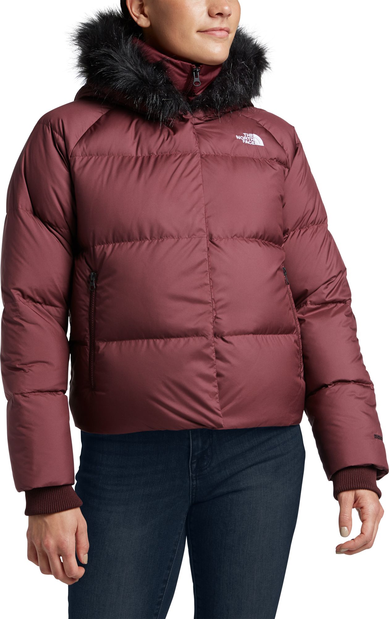 north face women's jacket with fur inside