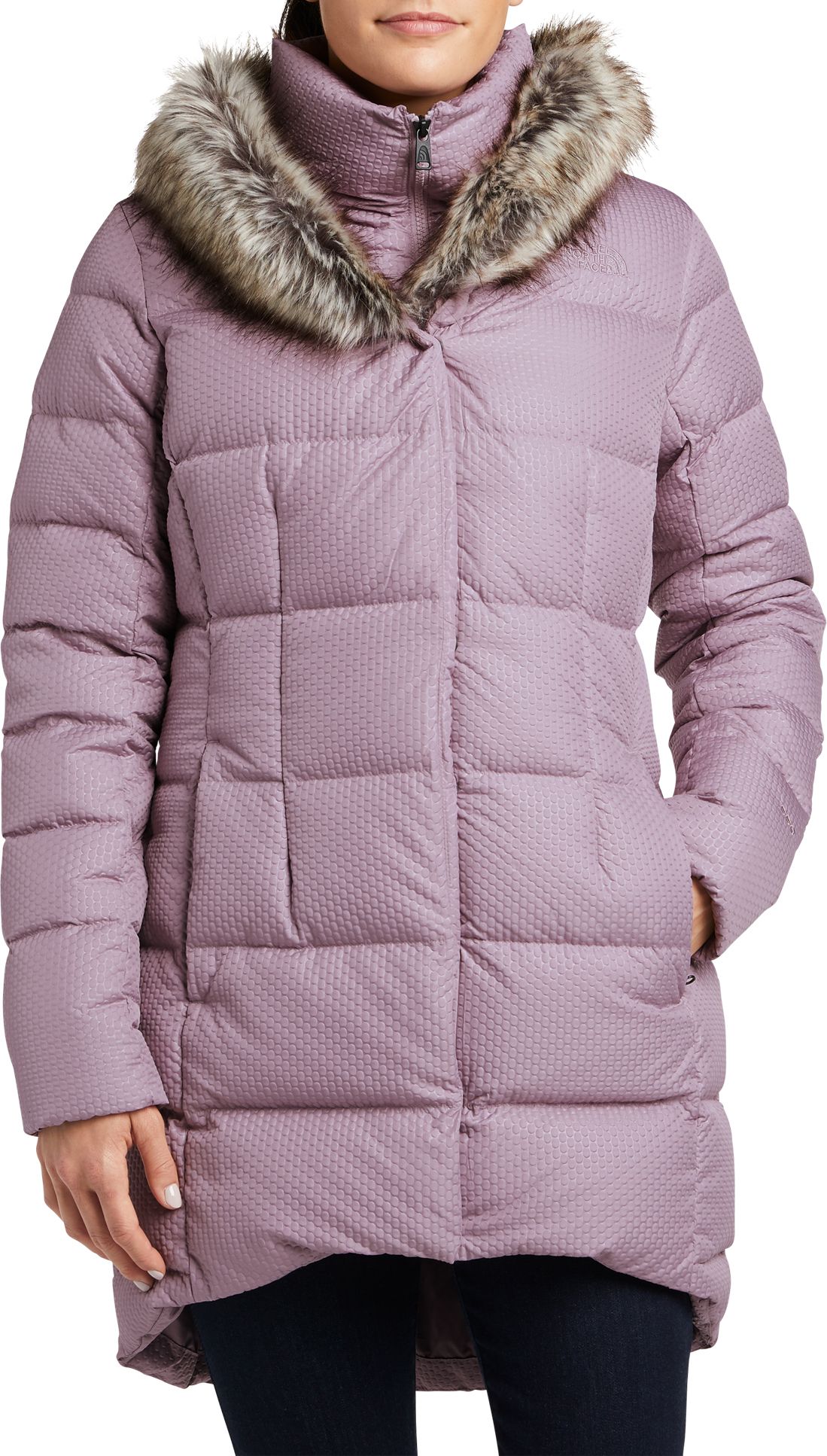 north face coat with fur hood womens