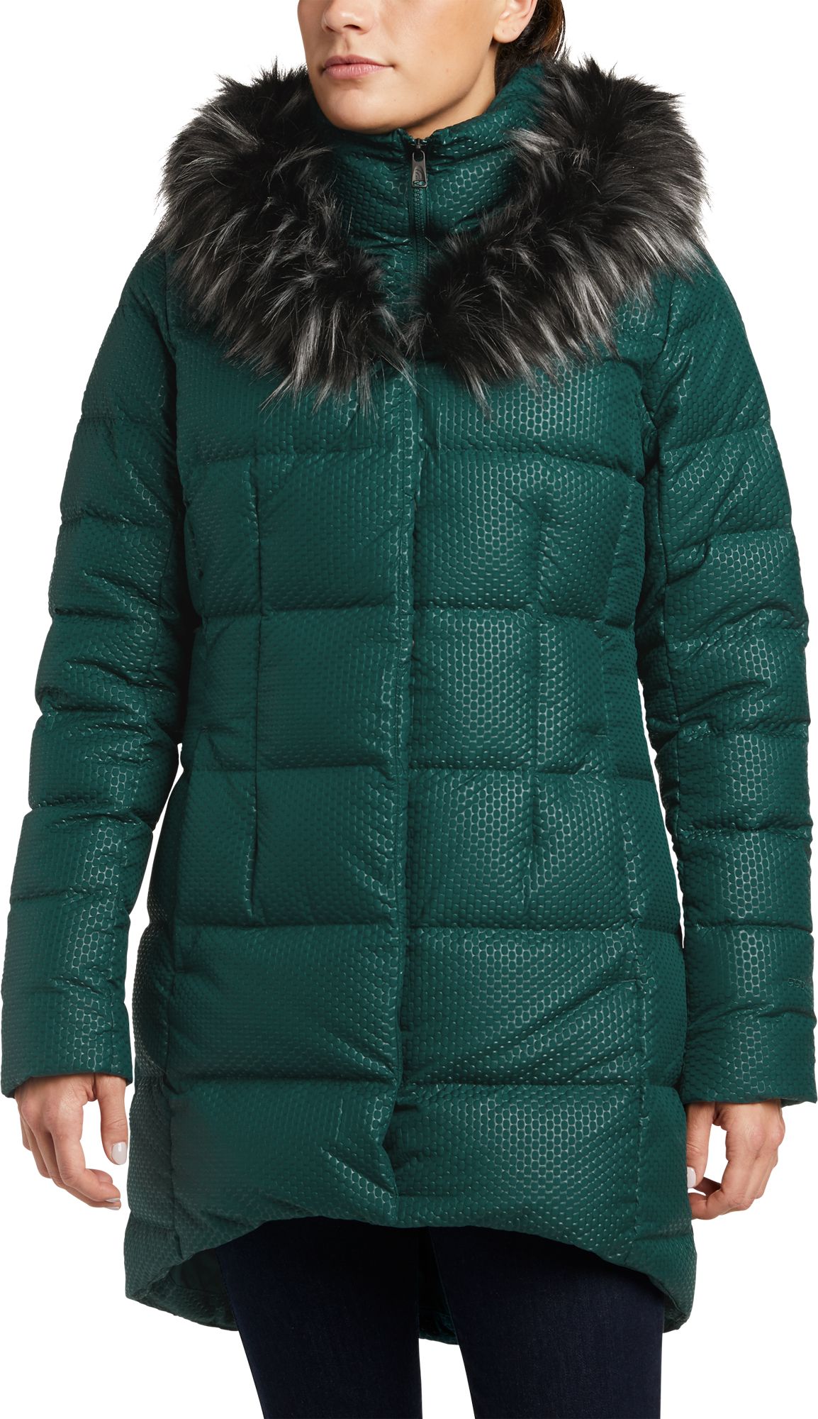 womens north face fur hood