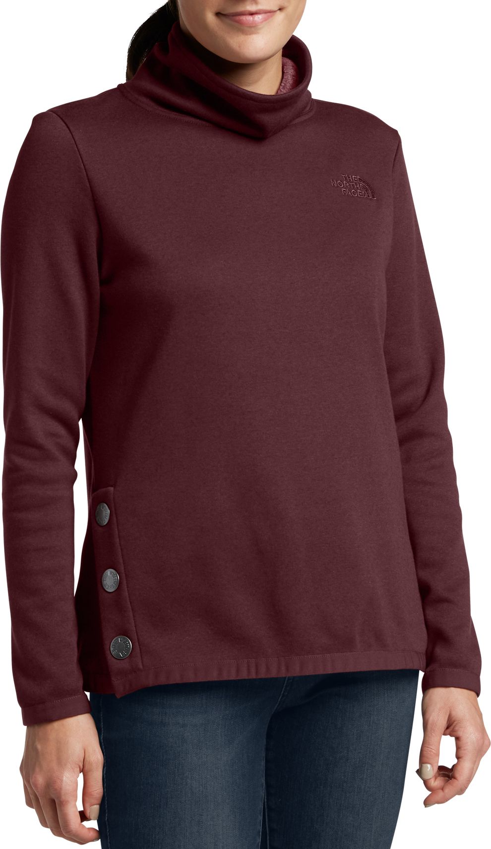 north face snap pullover women's