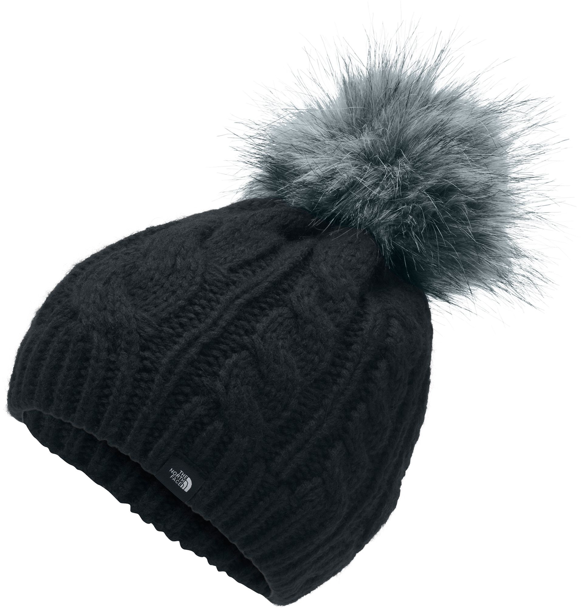 north face hat with pom pom