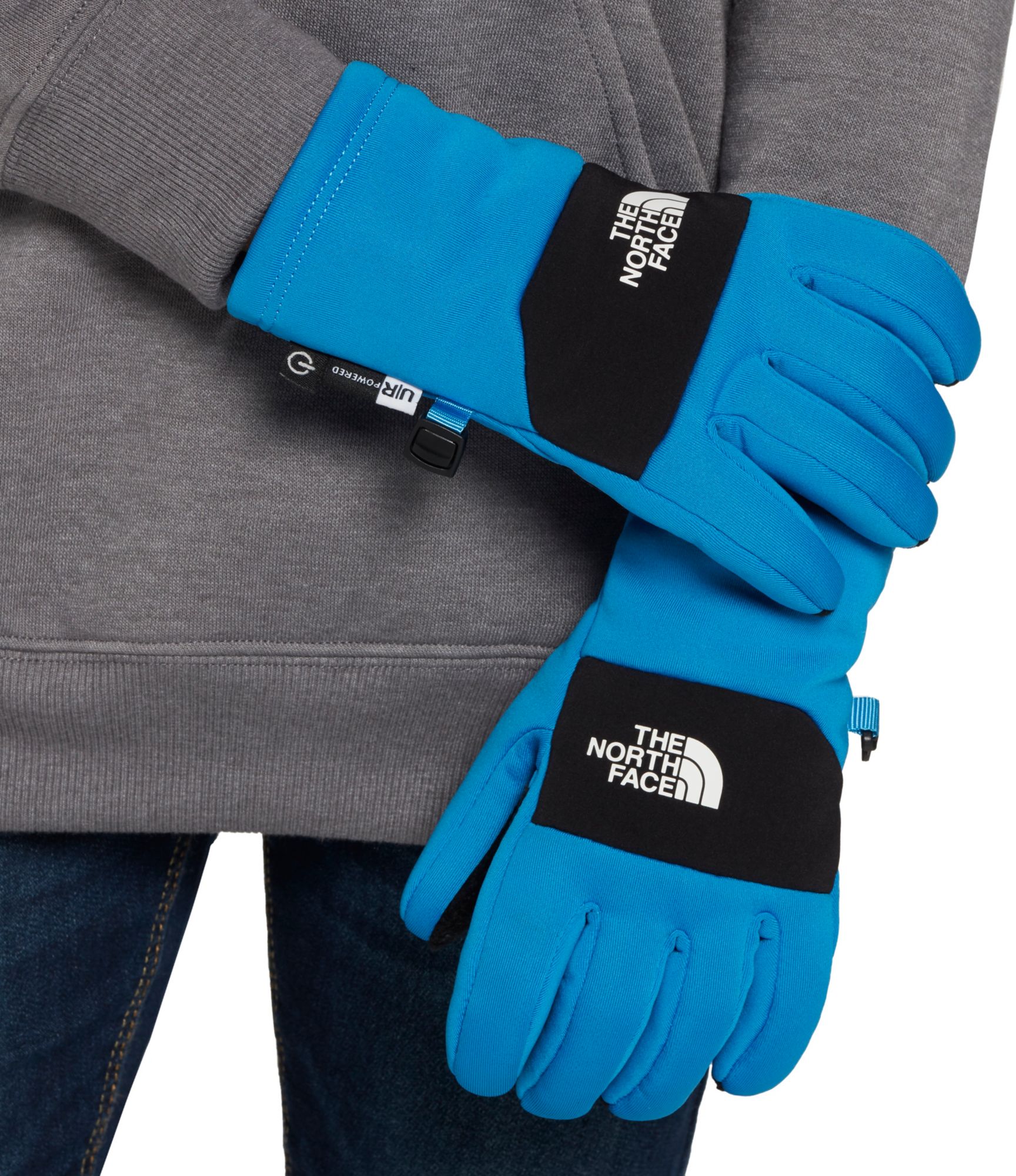 blue north face gloves