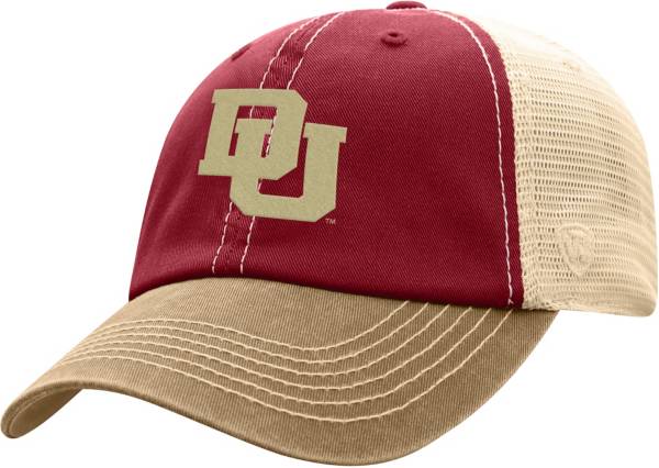 Top of the World Men's Denver Pioneers Crimson/White Off Road Adjustable Hat