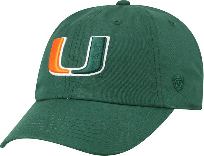 Top of the World Men's Miami Hurricanes Green Staple Adjustable Hat