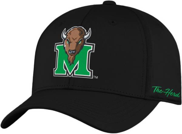 Top of the World Men's Marshall Thundering Herd Phenom 1Fit Flex Black Hat