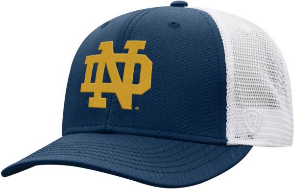 Top of the World Men's Notre Dame Fighting Irish Navy/White Trucker Adjustable Hat