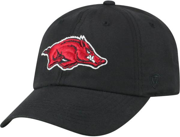 Top of the World Men's Arkansas Razorbacks Staple Adjustable Black Hat