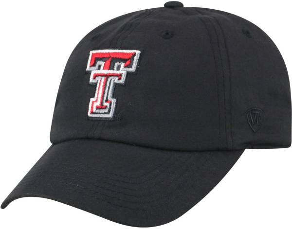 Top of the World Men's Texas Tech Red Raiders Staple Adjustable Black Hat product image