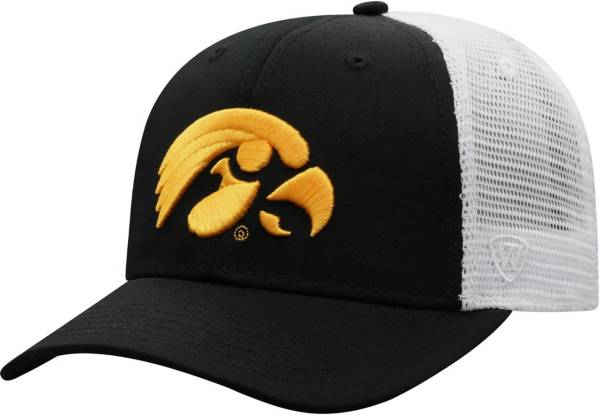 Top of the World Men's Iowa Hawkeyes Black/White Trucker Adjustable Hat