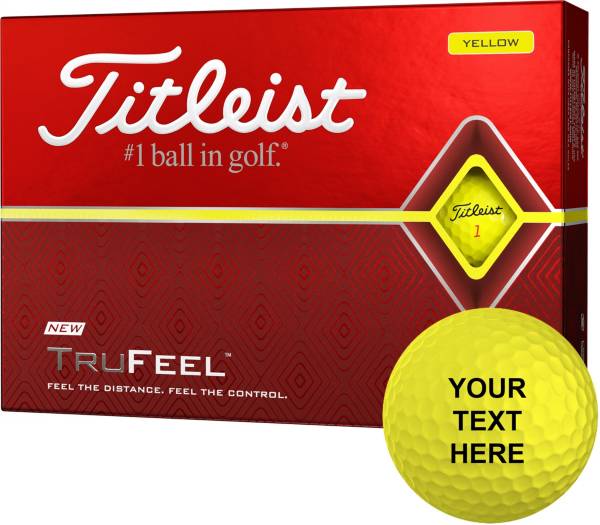 Titleist 2019 TruFeel Yellow Personalized Golf Balls