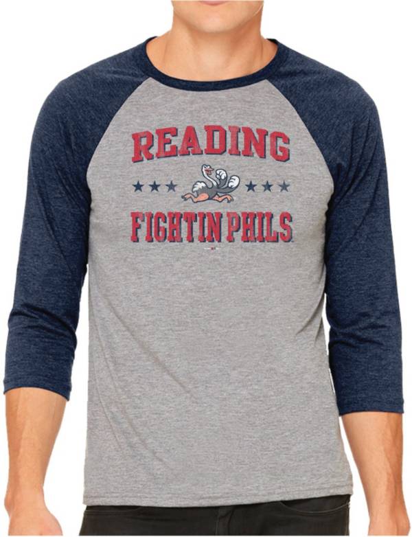 The Victory Men's Reading Fightin Phils Raglan Three-Quarter Sleeve Shirt