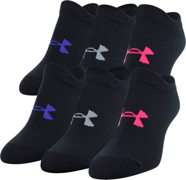 Under Armour Girl's Essential Socks - 6 Pack | DICK'S Sporting Goods